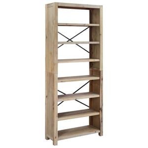 vidaXL Solid Wood Acacia 7-Tier Bookcase Standing Storage Rack Display Shelf