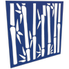 ProtectorAl 300-1200w x 300-1200h Dark Blue/Gloss White Bamboo Unframed Composite Deco Panel