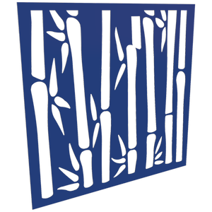 ProtectorAl 300-1200w x 300-1200h Dark Blue/Gloss White Bamboo Unframed Composite Deco Panel