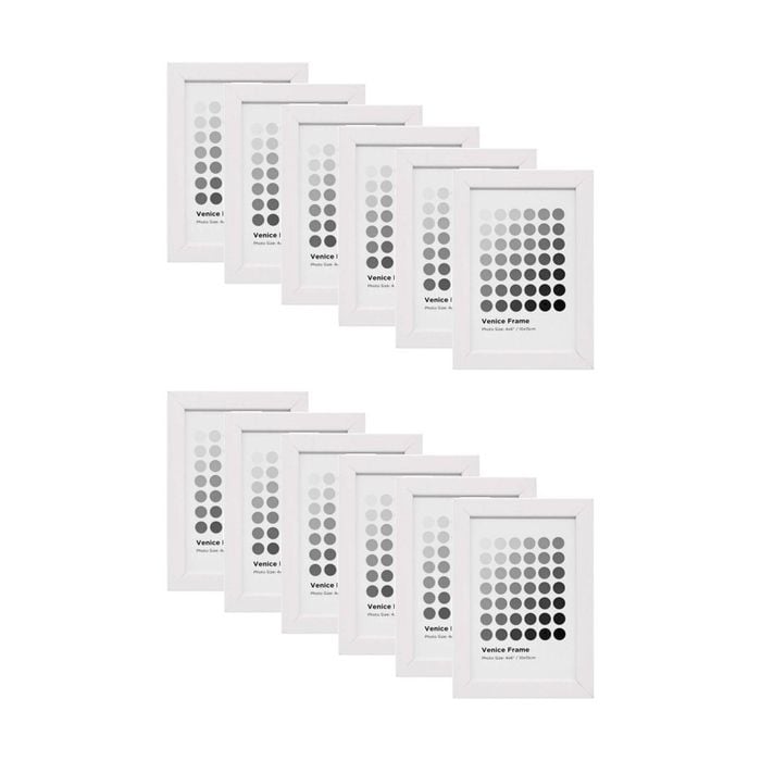 12PK Braz Venice Image Photo Document Display Frame 10x15cm White