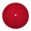 Catzon Christmas Tree Skirt 48inch Knitted Red Xmas Tree Mat