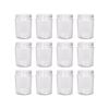 Argon Tableware 380ml Glass Jam Jars With No Lids - Set Of 12 Empty Screw Top Kitchen Storage Preserving Jar