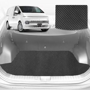 6D Diamond Car Boot Mat for Hyundai Staria 2021-Current-Cargo Mat-Black-Outback GT