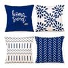 Catzon 4 Pcs Modern Throw Pillow Covers Geometric Flower Pattern for Couch