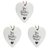 3PK LVD Ceramic Hanging 8x9cm Heart Magical w/ Hanger Ornament Decor