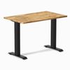 Desky Fixed Height Mini Hardwood Office Desk Matte Black Frame 100cm