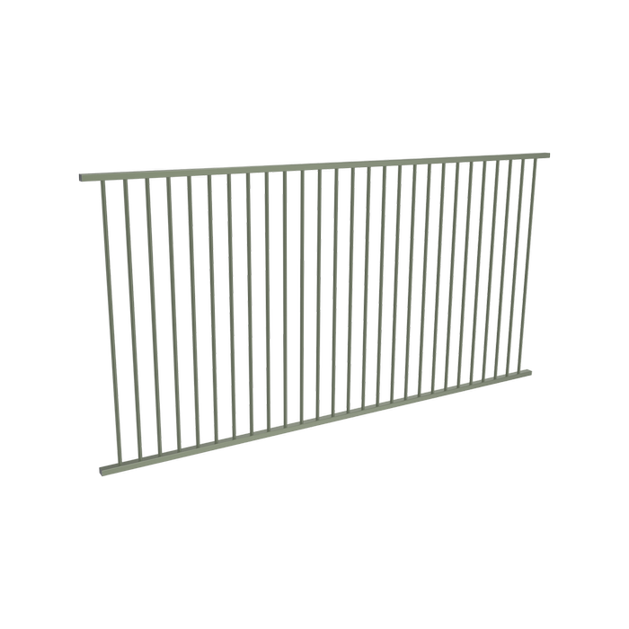 ProtectorAl 2400 x 1200mm Pale Eucalypt Aluminium Flat Top Pool Fence Panel