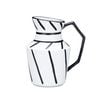 SOGA 23.5x19.5cm Striped Ceramic Pitcher Vase