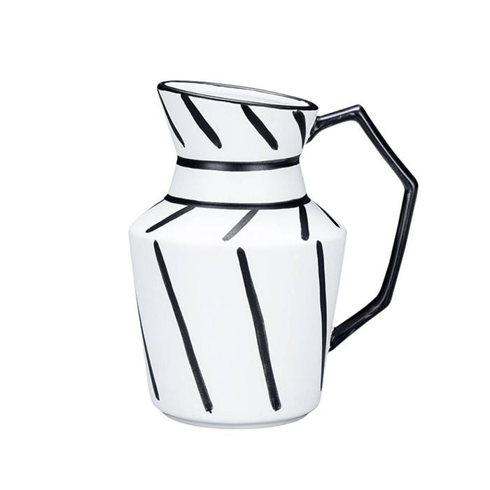 SOGA 23.5x19.5cm Striped Ceramic Pitcher Vase