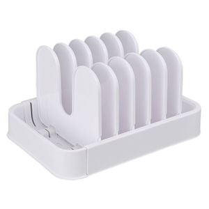 EzyStorage White Expanding Cookware Organiser