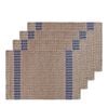 4PK J.Elliot Home Conner 33x48cm Jute Placemat - Navy