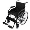Orthonica 24in Self Propelled Foldable Steel Wheelchair - Black