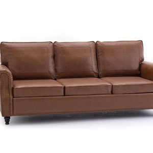 Cassandra 3-seater Sofa PU - Coffee
