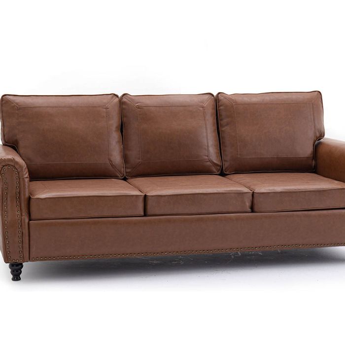 Cassandra 3-seater Sofa PU - Coffee