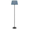 Telbix Jaxon Contemporary Standing Floor Lamp Light Metal Fabric Black Blue