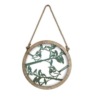 P&P 50×50×2.5cm Exquisite Blue Wren Wall Art Metal & MDF Craftsmanship for Nature-Inspired Home Decor