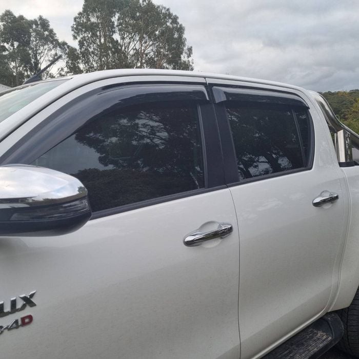 Revo Style Weathershields For Toyota Hilux 2015-2024 Excluding Thick Mirror Base