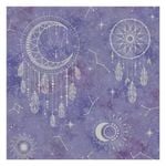 Dreamcatcher Purple/Silver Wallpaper  53cm x 10.05m