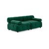 Foret 2 Seater Sofa Modular Arm Seat Tufted Velvet Lounge Couch Chaise Green