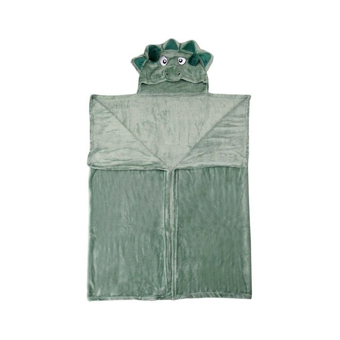 Bloomington Hooded Wrap & Snuggle Animal Blanket Throw Rug Dinosaur 80 x 130 cm