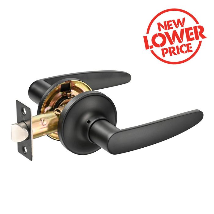 Ikonic Black Matte Norr Passage Lever Set - 4 Pack