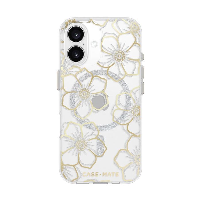 Case-Mate Floral Gems MagSafe CaseFor iPhone 16 - Gold