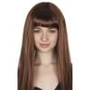LONG WIG Straight Party Hair Costume Fringe Cosplay Fancy Dress 70cm Wos Brown 22465