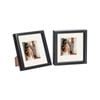 Nicola Spring 2 Piece 8 x 8 3D Shadow Box Photo Frame Set - Craft Display Picture Frame with 4 x 4 Mount - Black