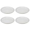 Ladelle Marguerite 4 Piece Dinner Plate Set - White