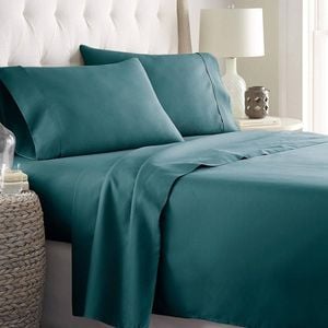 2000TC Ultra Soft Super King Fitted Sheet Set- Biscay Blue