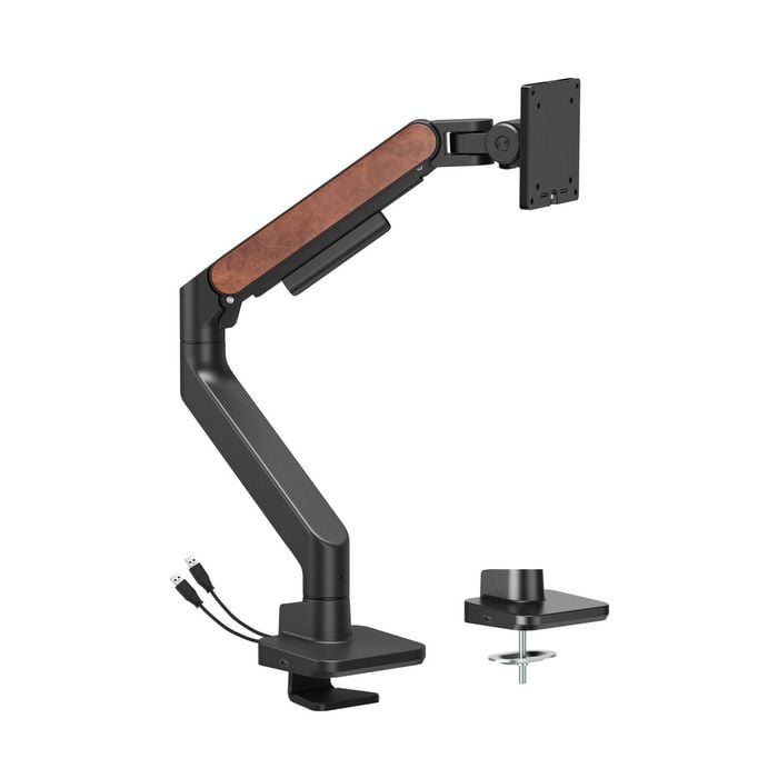 Brateck Ldt81n-c012uc Fusion Monitor Arm 17–49" Usb-a/c - Black