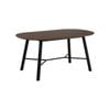Modern Furniture HAROLD Dining Table 160cm - Walnut & Black
