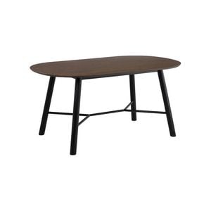 Modern Furniture HAROLD Dining Table 160cm - Walnut & Black