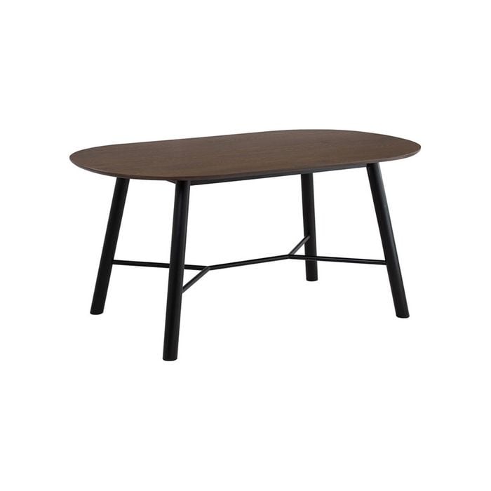Modern Furniture HAROLD Dining Table 160cm - Walnut & Black