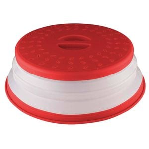 Avanti 26cm Plastic Microwave Food Cover Anti-Splatter Splash/Spill Guard Red