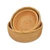 Kelly Home made and Natural Rattan Round Basket set of 3