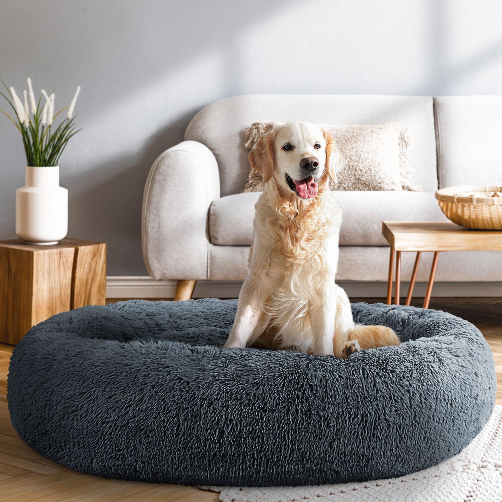 i.Pet Pet Bed Dog Bed Extra Large 110cm Dark Grey Bunnings Australia
