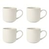 4pc Mikasa Cranborne Stoneware Mug Set, 320ml - Cream