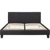 Monica PU Leather Double Bed Frame - Black