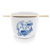 Afl Noodle Bowl With Chopsticks - Kangaroos - Ceramic - 490ml Capacity