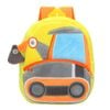 Anypack 3d Yellow Excavator School Backpack - Kids Construction Vehicle Bag
