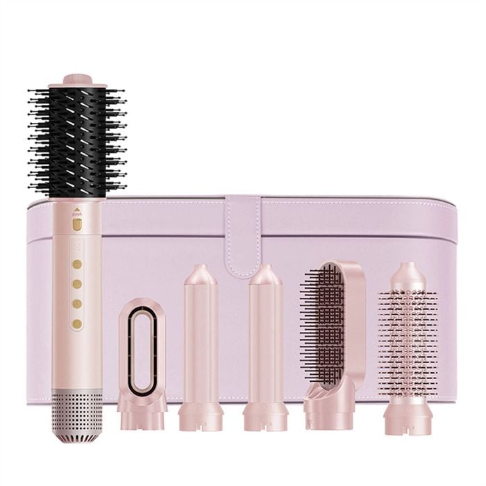 Catzon 6in1 Air Styler Hairdryer Brush Set for All Hair Types-PinkGold