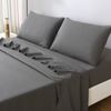 LINENOVA Microfiber Soft 1200TC Sheet Set - Dark Grey Double