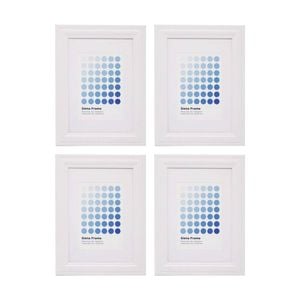 4PK Braz A4 Siena Image Photo Document Display Frame 29.7x21cm White