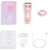 NNEOBA 2 in 1 Waterproof Electric Shaver for Women Painless Hair Removal Pink