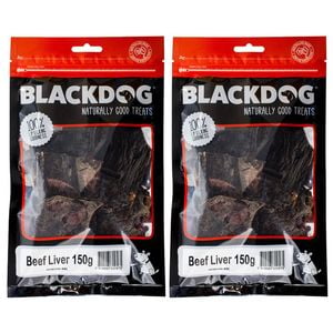 2x Blackdog 150g Naturally Good Pet/dog Beef Liver Healthy Treats/food/reward