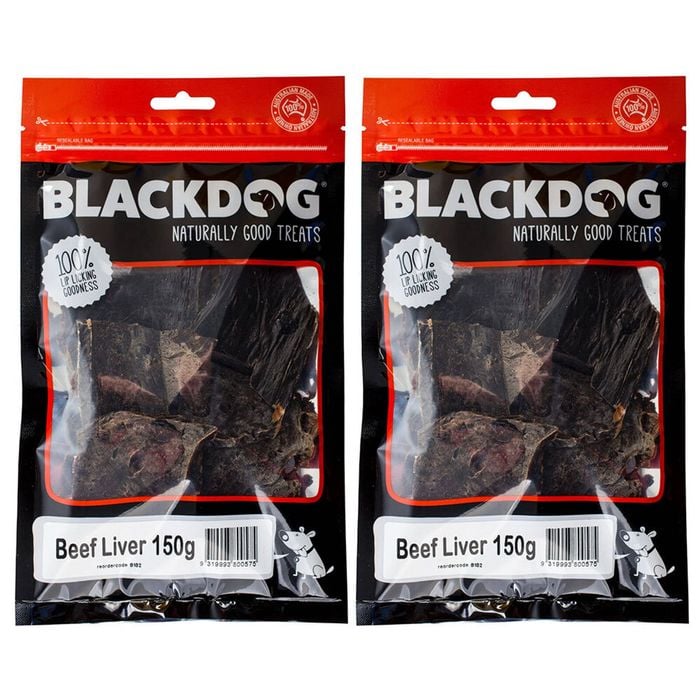 2x Blackdog 150g Naturally Good Pet/dog Beef Liver Healthy Treats/food/reward
