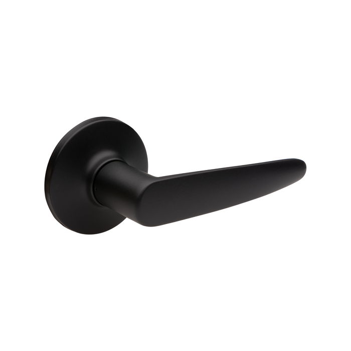 Lane Black Matte Avalon Dummy Lever Set On Round Rosette