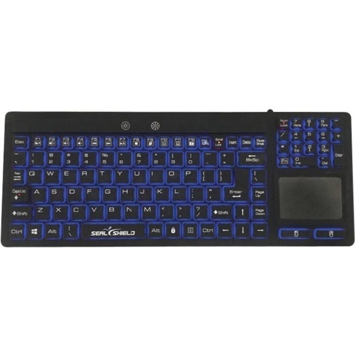 Seal Shield Seal Glow S108pg Keyboard - Cable Connectivity - Usb Interface - Touchpad - English (us) - Black - Windows