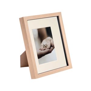 Nicola Spring Shadow Box Frame - 8 X 10" With 4 X 6" Mount - Light Wood